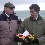 David Barlow, Anson commemoration organiser & Mark Berryman, Chairman of Porthleven Town Council.