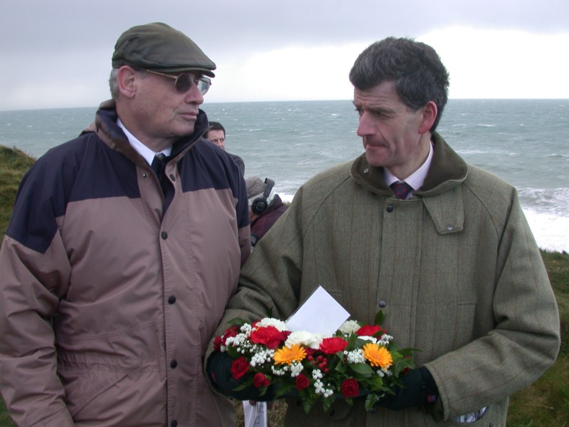 David Barlow, Anson commemoration organiser & Mark Berryman, Chairman of Porthleven Town Council.