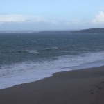 Stormy seas looking out at the Anson wreck location off Loe Bar