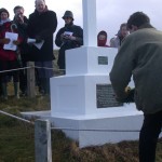 Wreath laying at the Anson Memorial