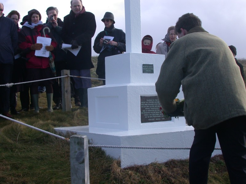 Wreath laying at the Anson Memorial