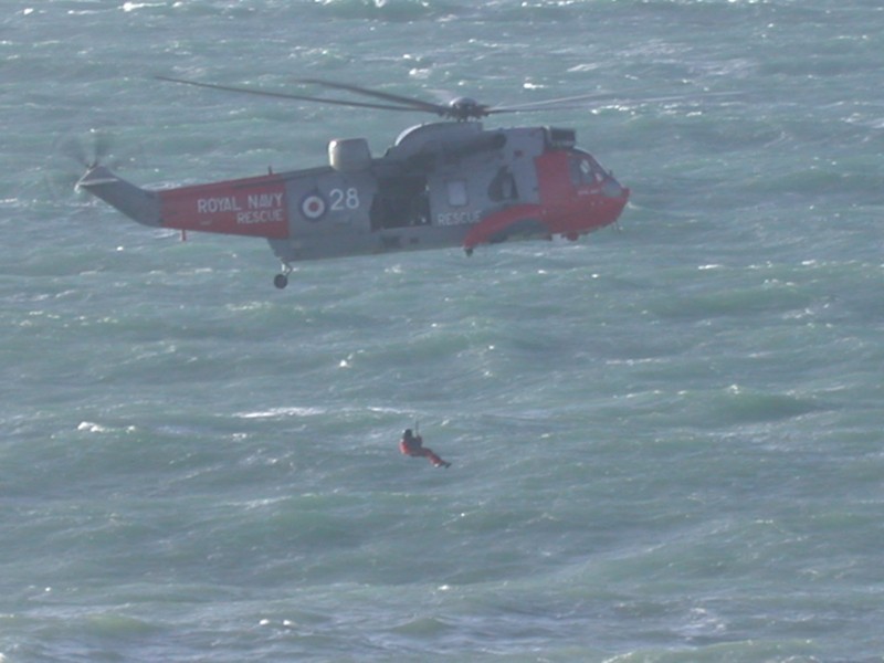 Seaking helcopter of 771 Search & Rescue Squadron from RNAS Culdrose.