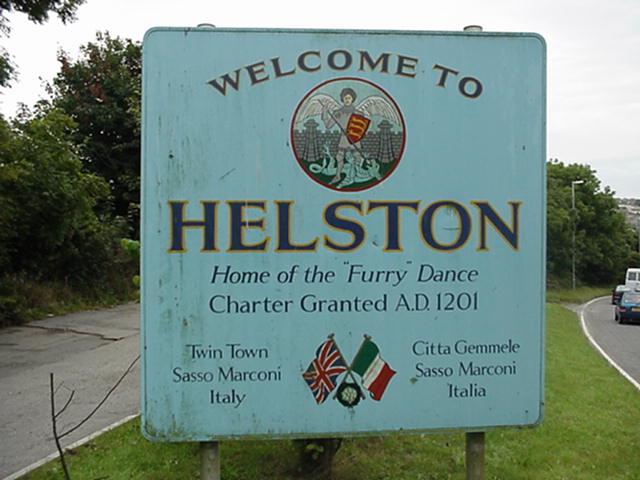 HELSTON FLORA DAY SIGN