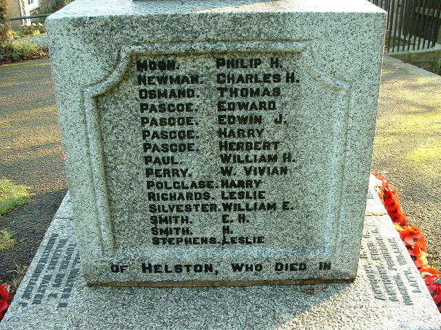 HELSTON WAR MEMORIAL