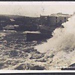 PORTHLEVEN HARBOUR STORMY SEAS