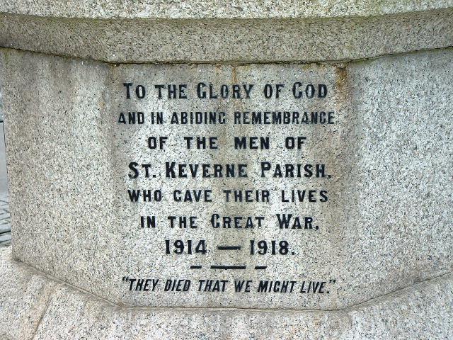 ST KEVERNE WALL MEMORIAL