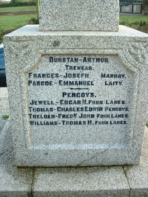 WENDRON WAR MEMORIAL